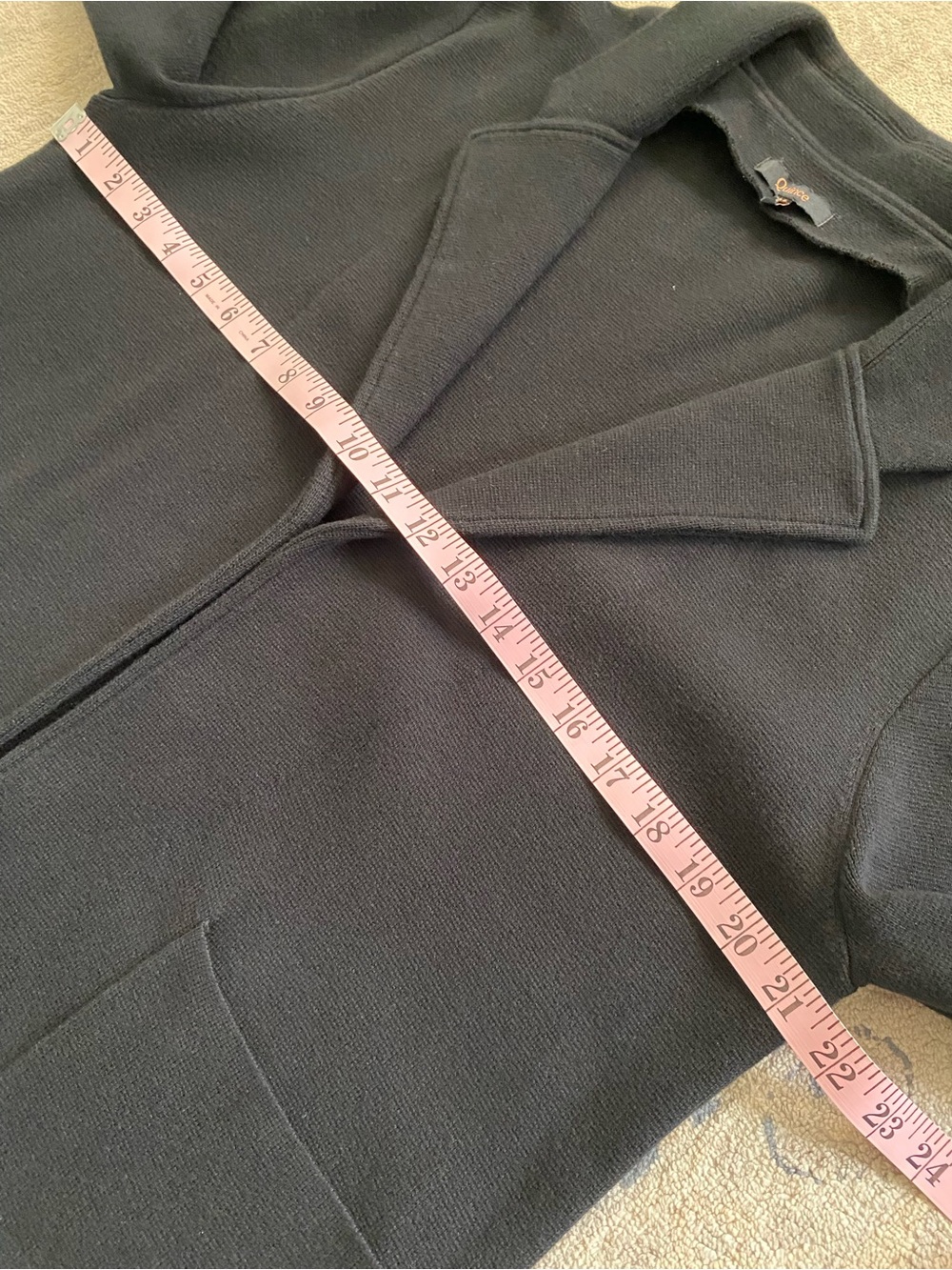 Quince Organic Cotton Open Blazer Medium Black - Picture 11 of 12